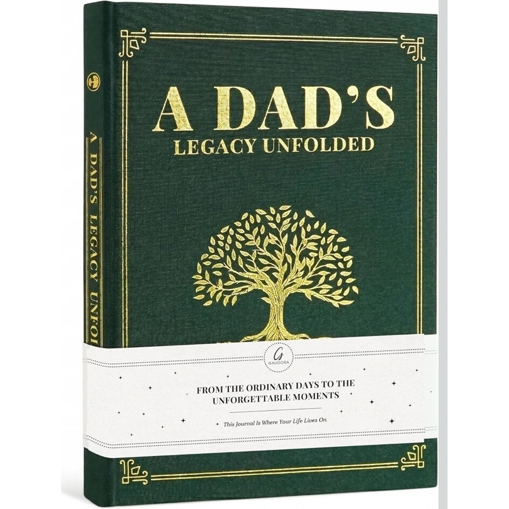 A Dads Legacy Unfolded Journal Hardcover Father Story Guided Journal with Prompt